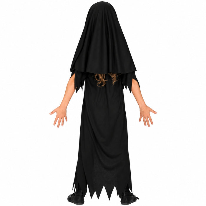 Horror Nonne Kostüm für Mädchen | Kleid und Haube