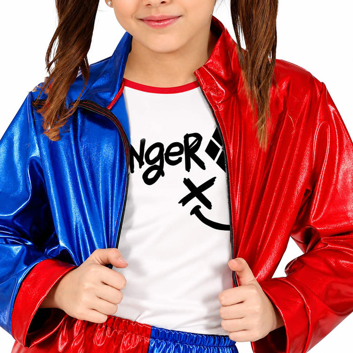 Kostüm "Harlekin Metallic" für Mädchen | Jacke, Hose und T-Shirt
