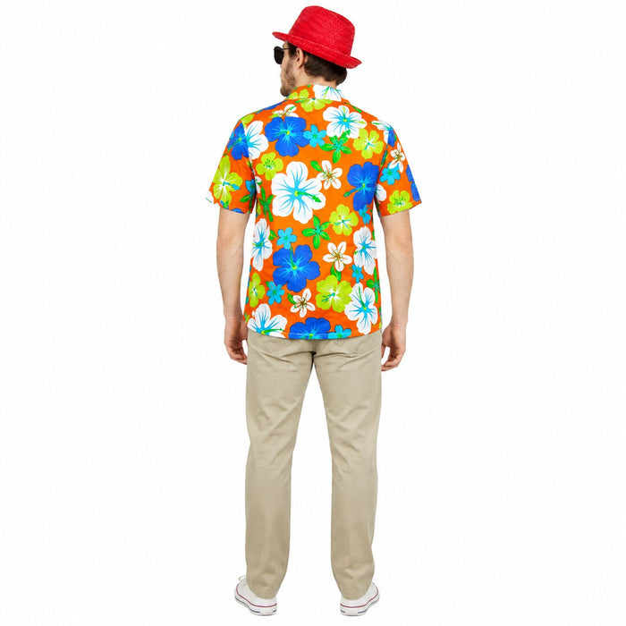 Hawaii Hemd "Hibiskus" | Orange