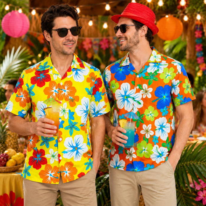 Hawaii Hemd "Hibiskus" | Gelb