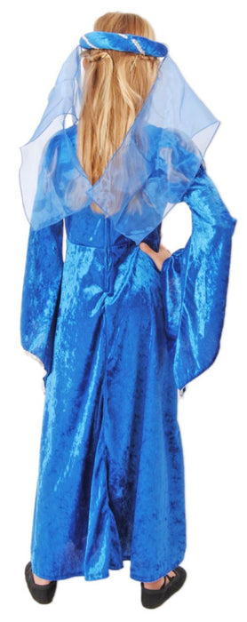 Burgfräulein Prinzessin Helena für Mädchen - Blau Silber