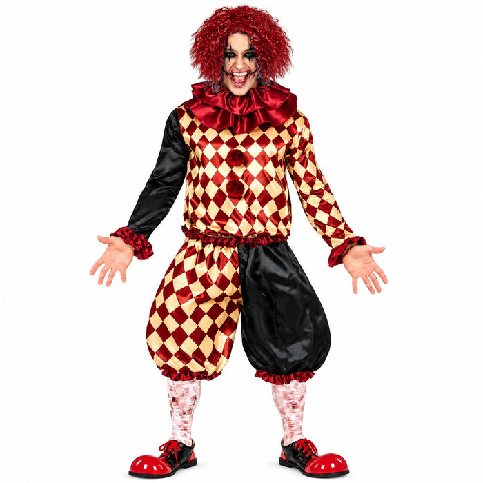 Horror Clown "Black Red" Kostüm für Herren | 3-tlg.
