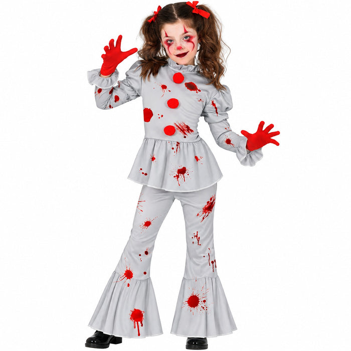 Horror Clown "Grey" Kostüm für Kinder | 2-tlg.