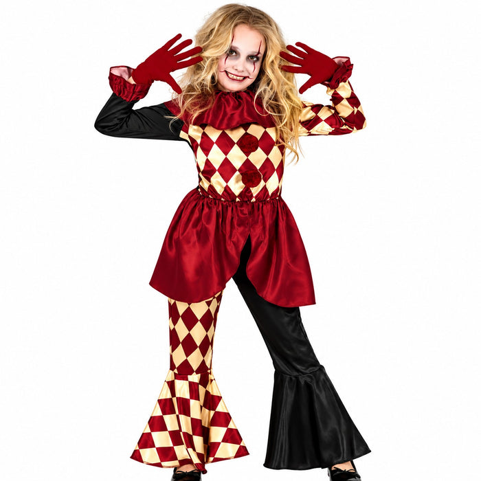 Horror Clown "Black Red" Kostüm für Kinder | 3-tlg.