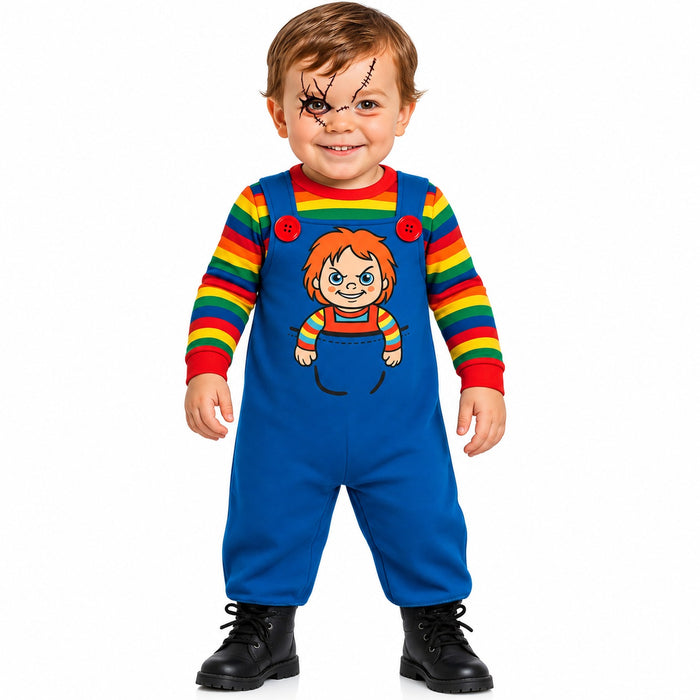 Babykostüm "Böse Puppe" für Kinder | Mehrfarbig - Einteiler