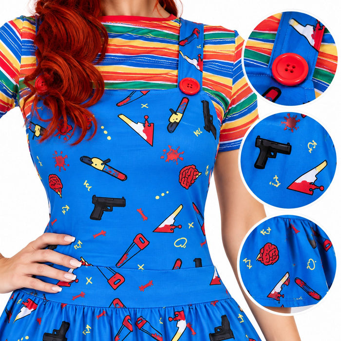 "Killer Puppe" Kostüm für Damen | Kleid und Shirt