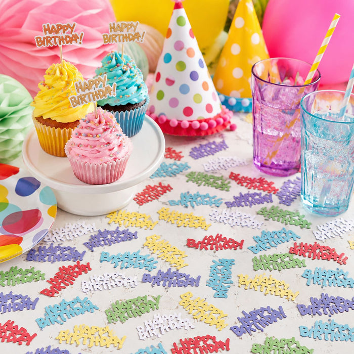 Konfetti "Happy Birthday" 14g | Metallisch Bunt