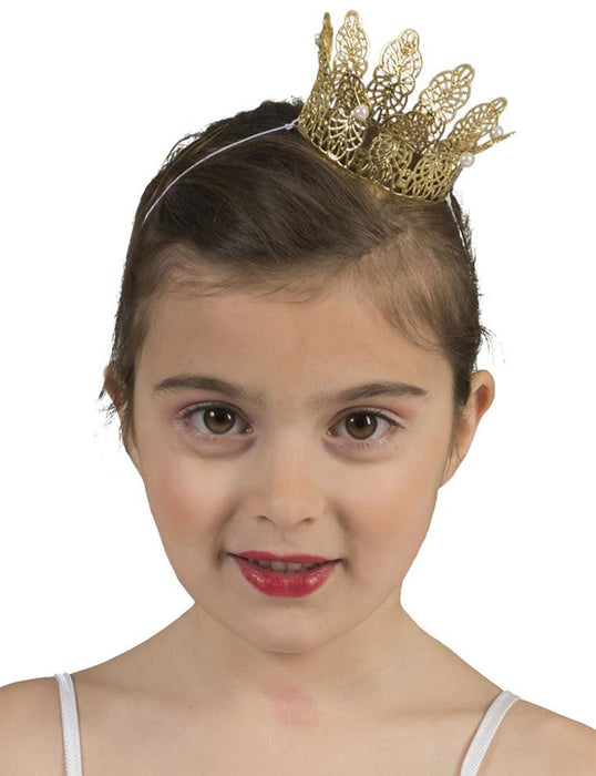 Prinzessin Krone "Goldmarie" mit Perlen | Gold