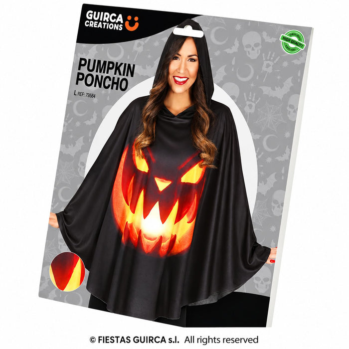 Poncho "Kürbis" Kostüm für Damen