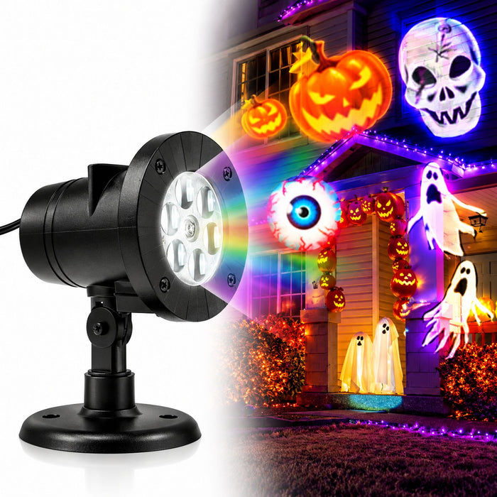 Outdoor LED Projektor | Halloween & Weihnachten – 12 Motive - IP44