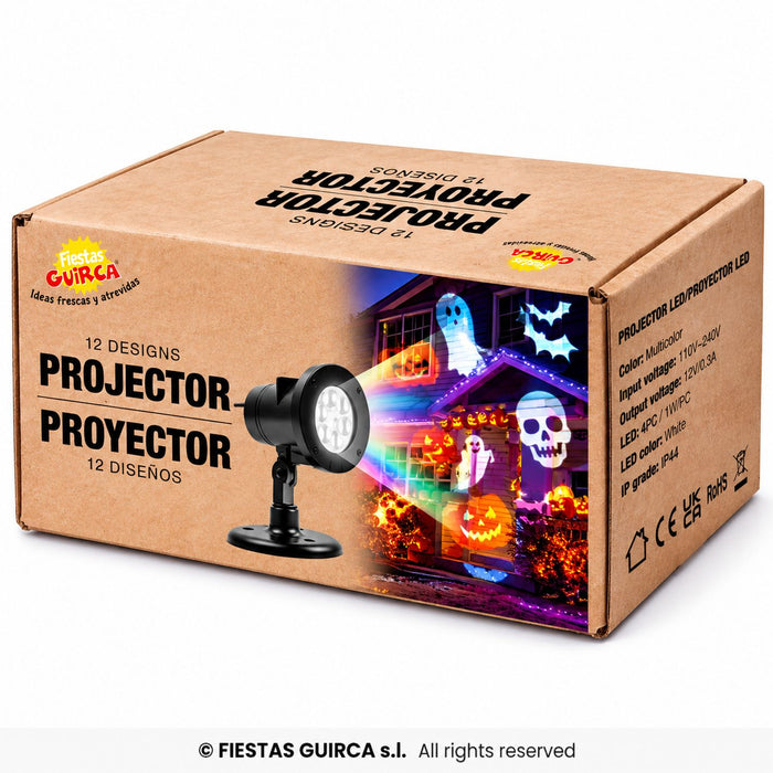 Outdoor LED Projektor | Halloween & Weihnachten – 12 Motive - IP44