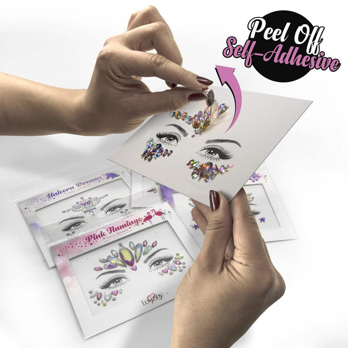 Face Jewels "Ice Maiden" - Selbstklebende Glitzersteine