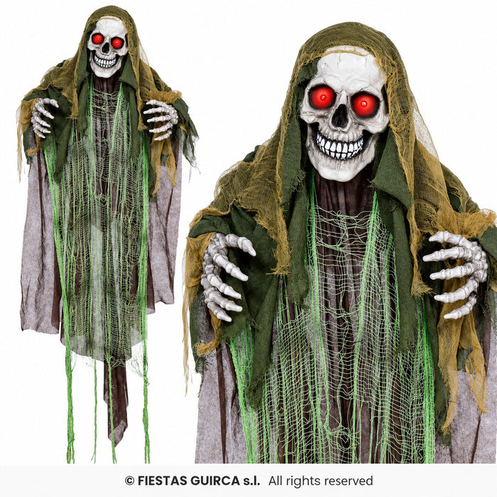 Halloween Figur "Lumpen Skelett" Animiert | 165 cm - Licht, Sound und Bewegung