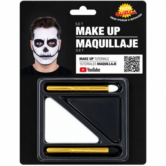 Make-up Set "Schwarz und Weiß" inkl. 2 Pinsel | Schminkset