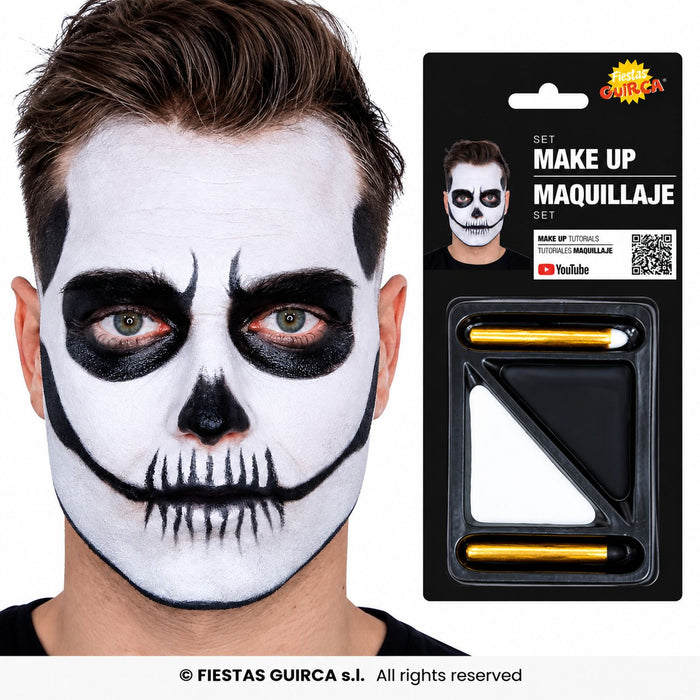 Make-up Set "Schwarz und Weiß" inkl. 2 Pinsel | Schminkset