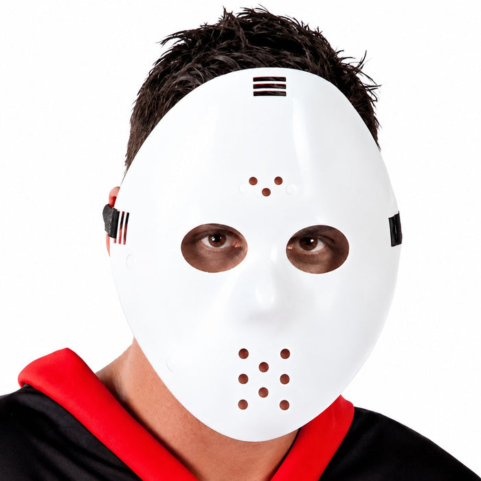 Halloween „Hockeymaske“ | Weiß – Horror Kostümmaske