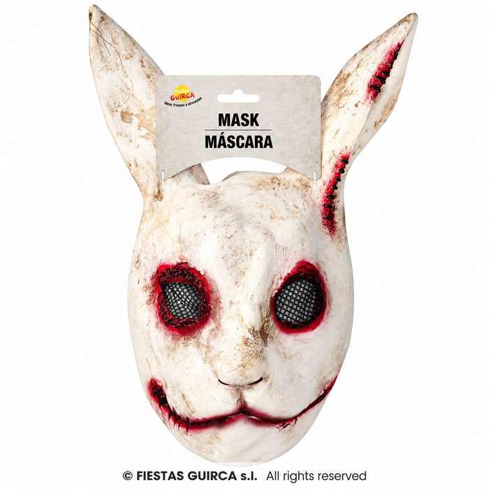 Halloween Maske „Horror Kaninchen“ | Weiß