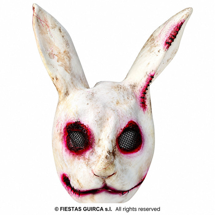 Halloween Maske „Horror Kaninchen“ | Weiß