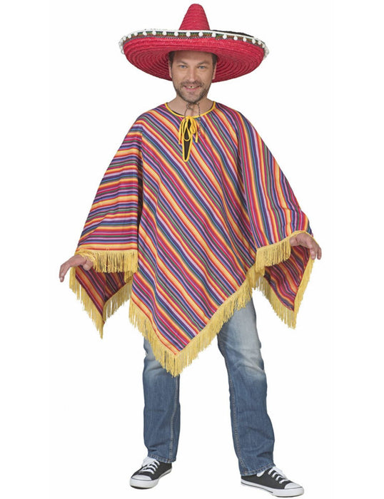 Mexikaner Kostüm Poncho "Alechandro" | Bunt