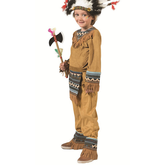 Indianer Kostüm "Cherokee" für Jungen | Braun Türkis