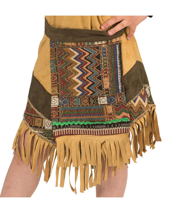 Indianerin Kostüm "Shania" für Mädchen | Braun