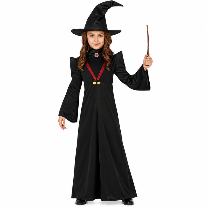 "Obermagierin" Kostüm für Mädchen | Hut und Kleid