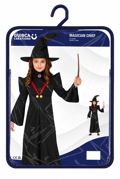 "Obermagierin" Kostüm für Mädchen | Hut und Kleid