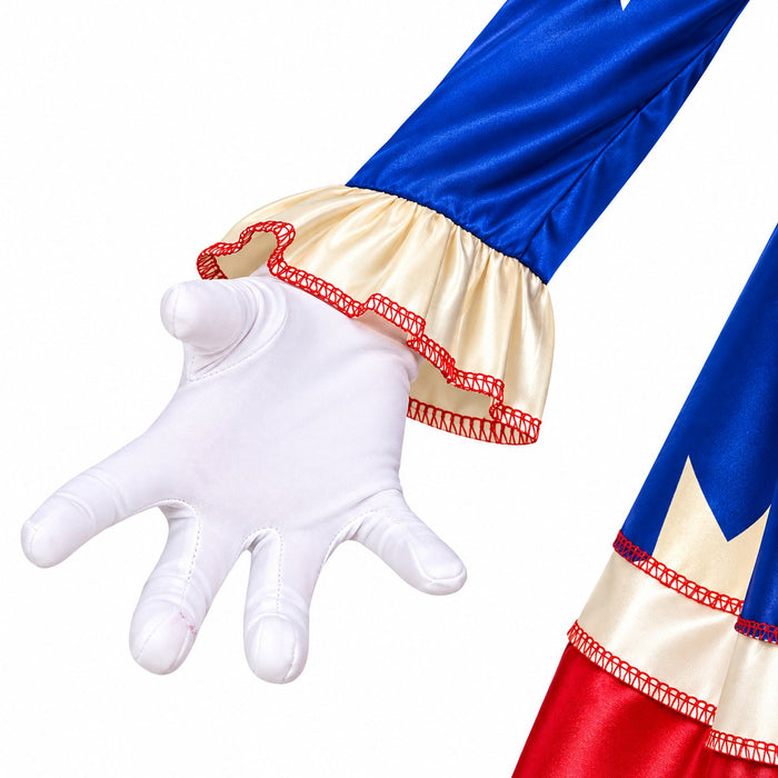 Horror Clownin "Patriot" Kostüm für Mädchen | 2-tlg.