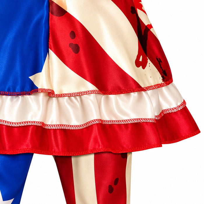 Horror Clownin "Patriot" Kostüm für Mädchen | 2-tlg.