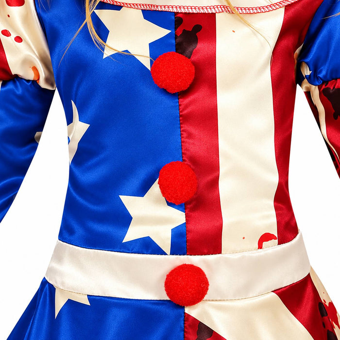 Horror Clownin "Patriot" Kostüm für Mädchen | 2-tlg.