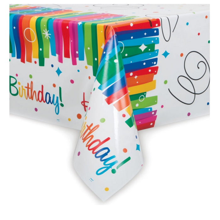 Tischdecke PVC HB Rainbow Ribbon 137x213cm
