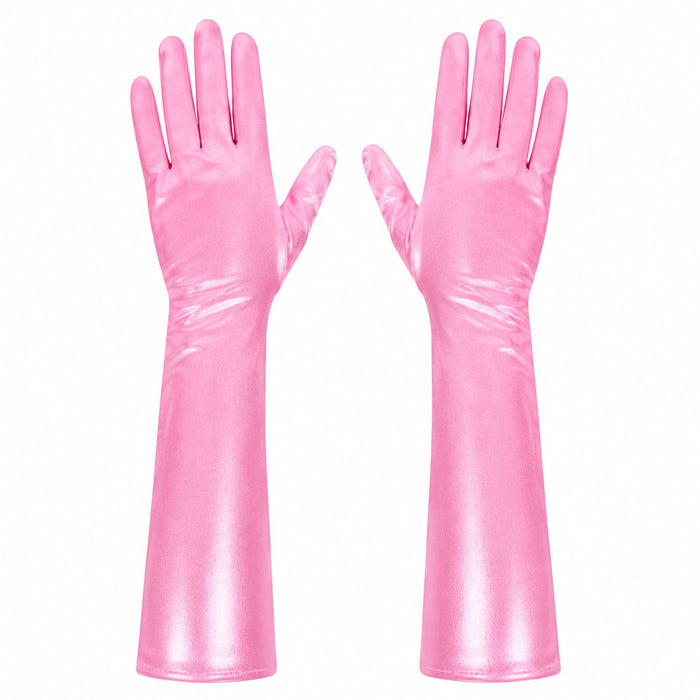 Glitzernde Handschuhe Shine 40 cm | Rosa