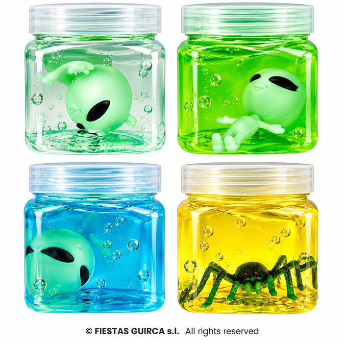 Schleimdose mit Spinne oder Alien 5,5 cm | Verschiedene Farben