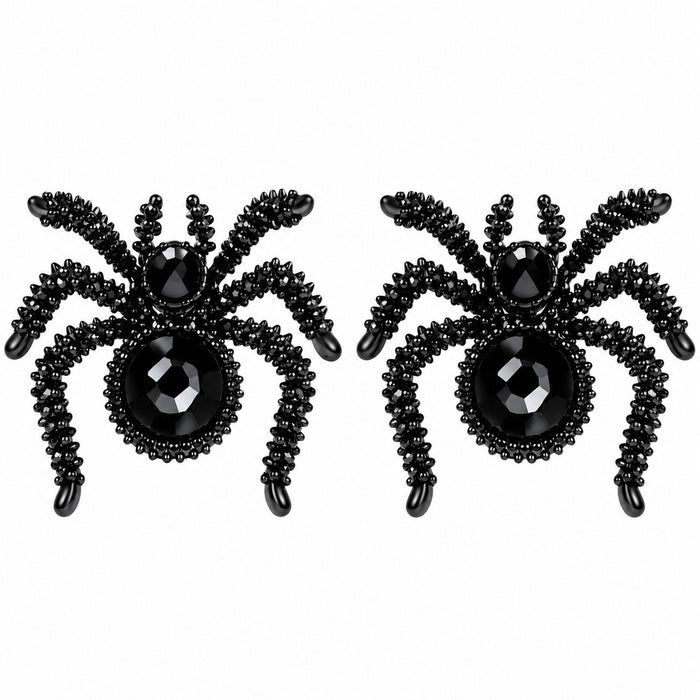 „Schwarze Spinnen“ Ohrringe 2,5 cm | Halloween Schmuck