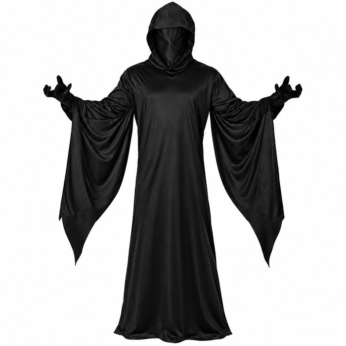 "Schwarzes Phantom" Kostüm für Herren | Tunika mit Kapuze
