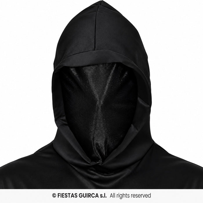 "Schwarzes Phantom" Kostüm für Herren | Tunika mit Kapuze