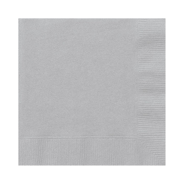 Servietten Uni 25x25cm/20St. Silber