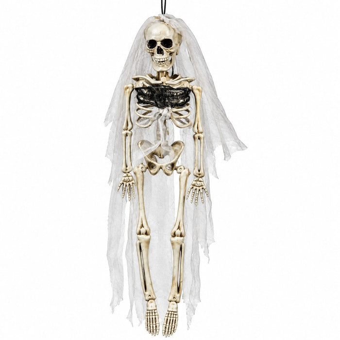 Hängefigur "Skelett Braut mit Schleier" 43 cm | Halloween Dekoration