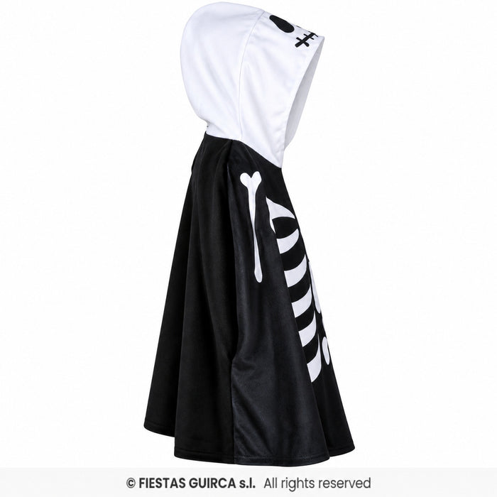 Babykostüm "Skelett Poncho" für Kinder | Schwarz Weiß