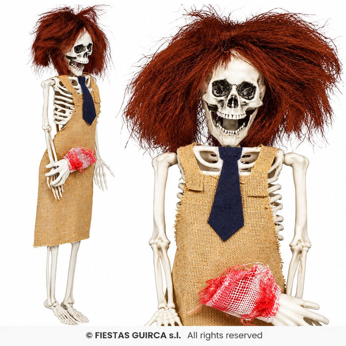 Hängefigur Skelett Metzger „Bones“ 40 cm | Halloween Dekoration