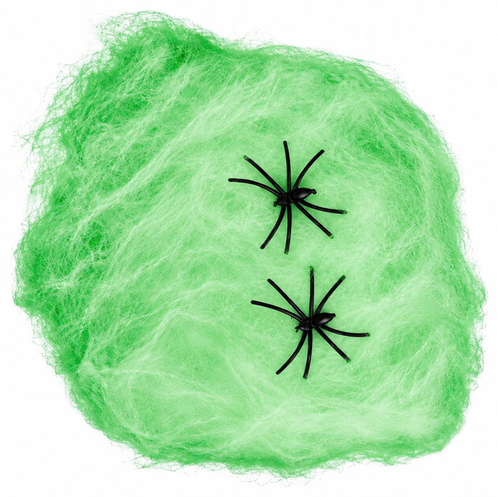 Spinnennetz Spinnweben 100g | Grün - Halloween Dekoration