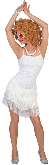 Charleston Kleid Marlene für Damen - Weiß