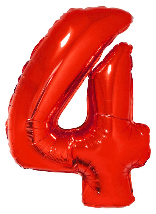 XXL Zahlen Folienballon 100 cm - Rot