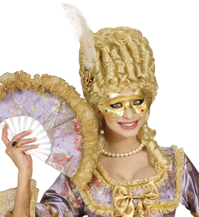 Augenmaske Strass Gold