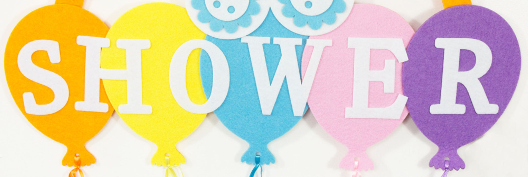 Baby Shower Party Dekoration - XL Wandbild mit Ballons 110 x 56 cm - Blau