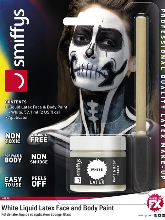 Flüssiglatex mit Applikator 59,1 ml - Weiß - Make Up
