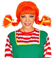 Lustiges Mädchen Perücke für Damen | Orange