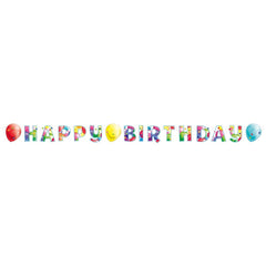 "Balloons" Buchstaben Girlande Partykette Happy Birthday - 174 cm