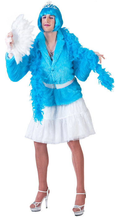 Hippie Jacke Clayton in Plüsch-Optik - Blau