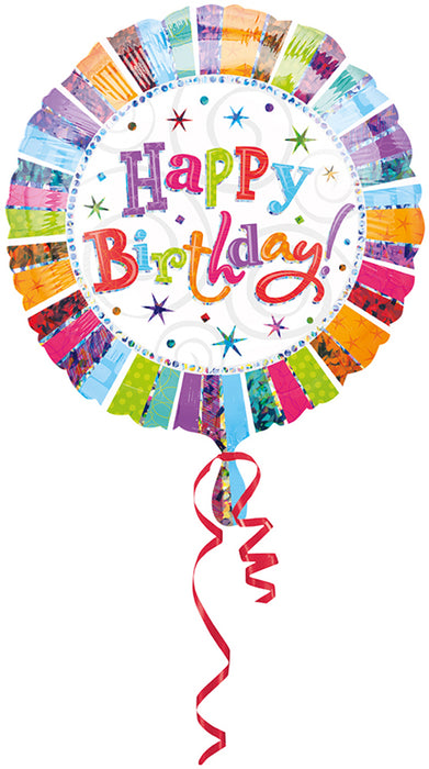 "Happy Birthday" Radiant Folienballon - Bunt ABC18